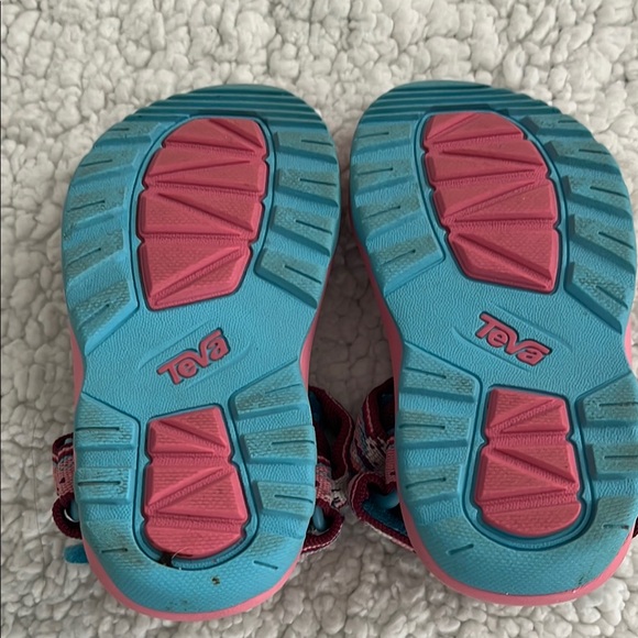 Teva Pink and Blue Sport Sandals with Adjustable Straps - Picture 3 of 4
